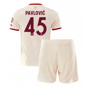 Bayern Munich Aleksandar Pavlovic #45 Tredje Kläder Barn 2024-25 Kortärmad (+ Korta byxor)